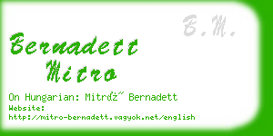 bernadett mitro business card